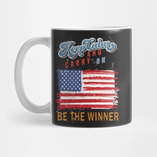 Keep Calm and Carry on Be The Winner Mug